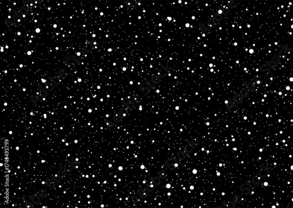 Fototapeta Christmas background with snowy overlay design 
