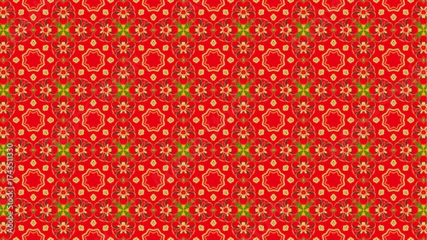 Fototapeta Colourful flowers, seamless patterns with floral for fabric