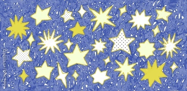 Obraz 밤 과 별 텍스쳐