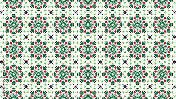 Fototapeta Colourful flowers, seamless patterns with floral for fabric