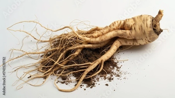 Obraz Ginseng: Traditional Herbal Supplement for Energy & Immunity – Korean, American Varieties. Used in Teas, Extracts, Capsules. Natural, Premium Options for Daily Wellness.