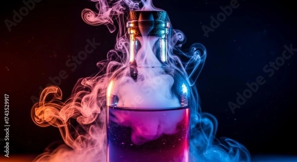 Fototapeta Mysterious Potion with Vibrant Vapors