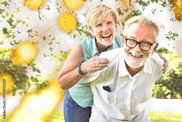 Obraz Cute senior couple in the park