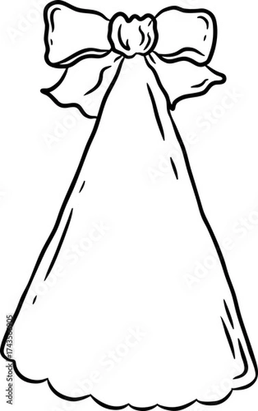 Obraz Hand Drawn Bow and Drape