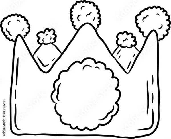 Obraz Hand Drawn Crown Illustration