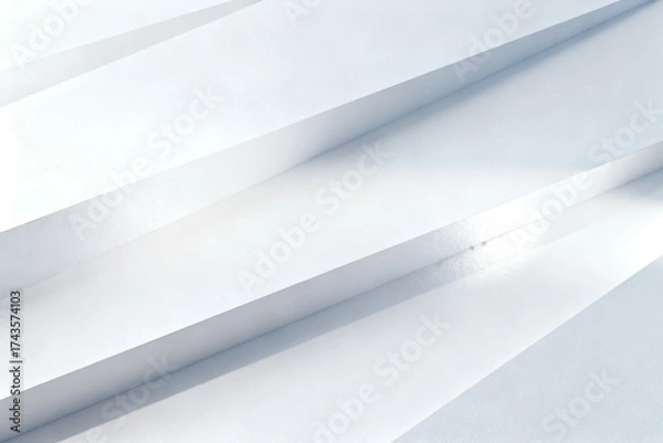 Fototapeta Abstract white geometric shapes