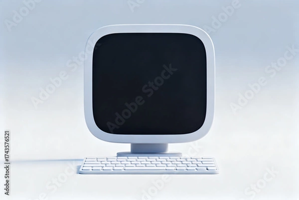 Fototapeta Old style computer setup