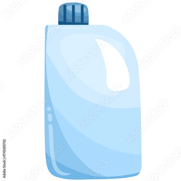 Obraz Blue Detergent Laundry Bottle Illustration