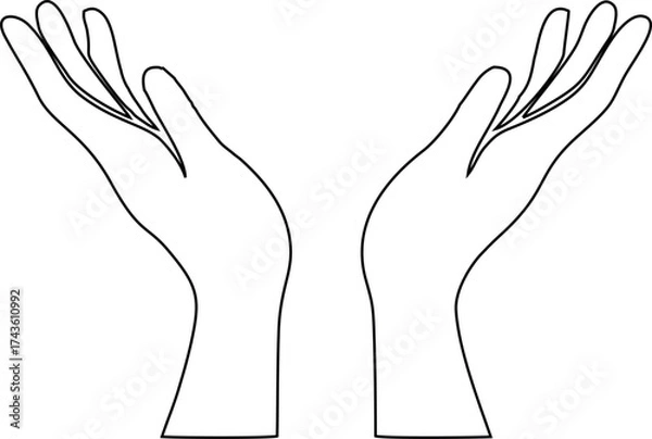 Fototapeta hands vector illustration
