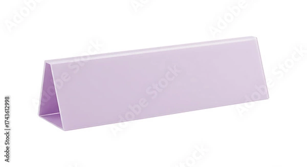 Obraz Pastel lavender acrylic curved edge feminine nameplate, minimalist style, front-facing isolated