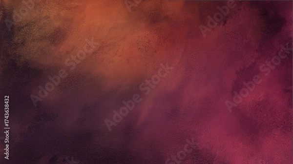 Fototapeta Blurred grunge gradient background in trendy fall 2025 colors of chocolate brown, burgundy, royal purple, and currant red