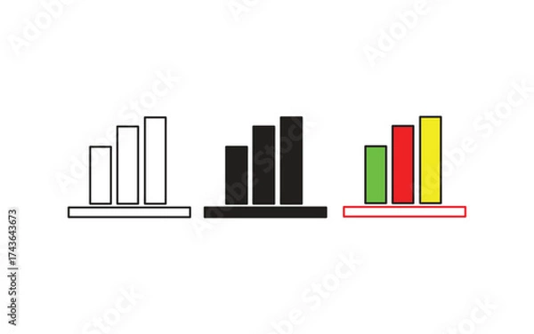 Fototapeta Modern icon set with diverse color options