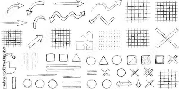 Fototapeta Abstract representation of digital pie chart and data blocks for technology concept
