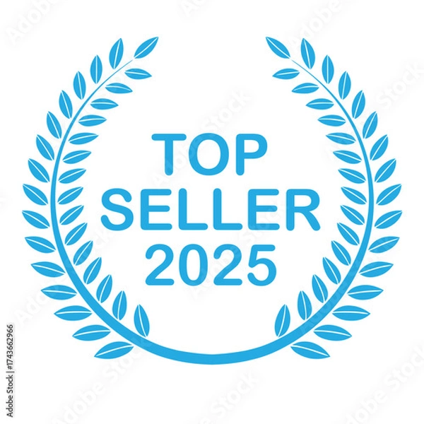 Obraz Top seller 2025 laurel wreath badge achievement award recognition award seal