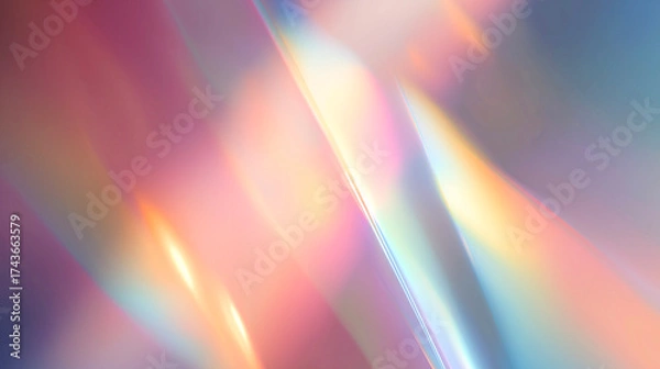 Fototapeta パステルの光が流れるオーロラブラー背景