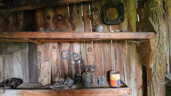 Obraz old abandoned house in the village