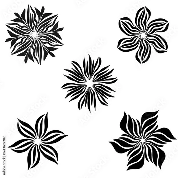 Obraz set of floral elements