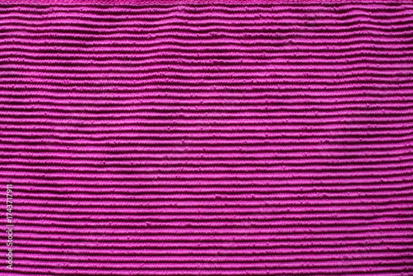 Fototapeta Vibrant purple fabric with textured stripes spreading an artistic flair and warmth