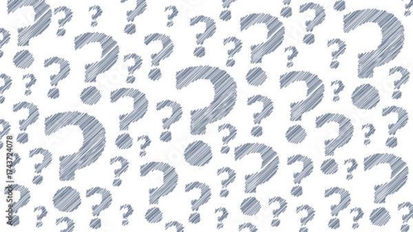Fototapeta hand drawn sketch question mark background design