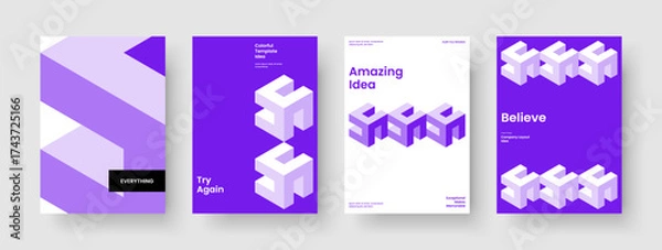 Fototapeta Creative Brochure Design. Isolated Flyer Layout. Geometric Report Template. Business Presentation. Banner. Background. Poster. Book Cover. Catalog. Portfolio. Leaflet. Brand Identity. Pamphlet