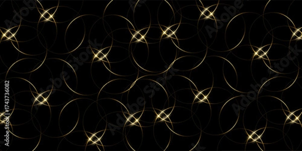 Fototapeta Luxury style wallpaper with line distortion, curved lines, gold. Modern wallpaper design circle for backdrop, website, business, technology