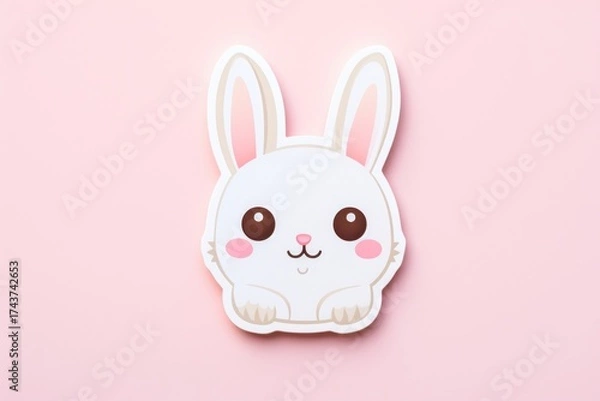 Fototapeta Easter rabbit cute toy anthropomorphic.