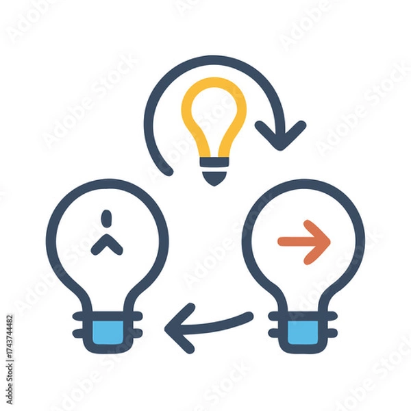 Obraz light bulb idea concept