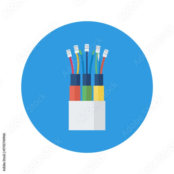 Obraz colored pencils vector illustration