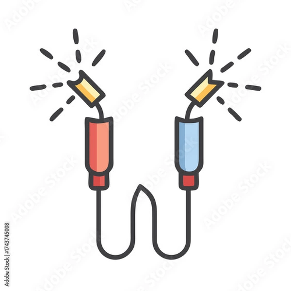 Obraz set of electrical plugs