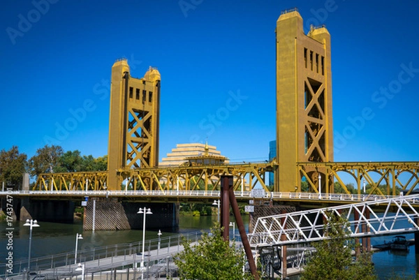 Fototapeta Photo essay about Tower Bridge: <a href="http://www.quietandconstant.com/tower-bridge-in-sacramento-california/" rel="nofollow">www.quietandconstant.com/tower-bridge-in-sacramento-calif...</a>
