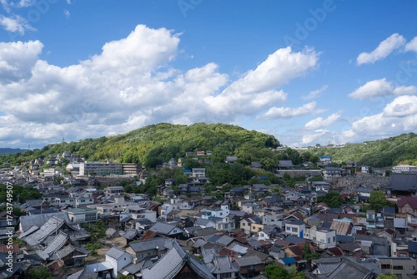 Fototapeta 千光寺公園から見下ろす尾道の街並み