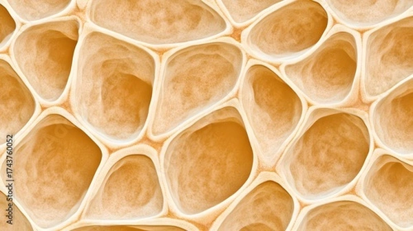 Obraz Detailed bone trabeculae structure illustration offering a cellular organic pattern
