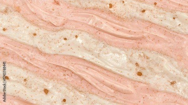 Obraz Creamy pink and white scrub texture with particles background full frame