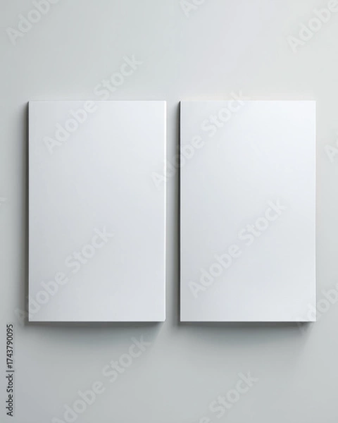 Obraz Two White Blank Flyers Mockup