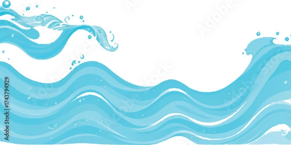 Fototapeta Abstract pastel blue watercolor background with textured layers for minimalist designs