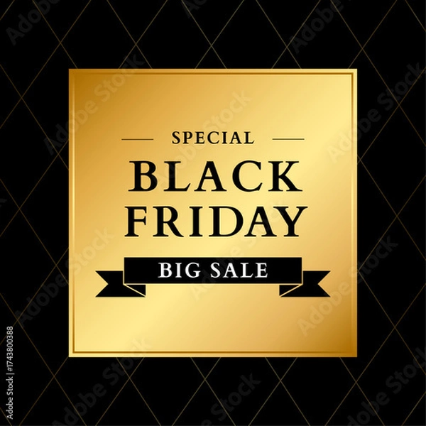 Obraz 高級感のあるブラックフライデーデザイン（モノトーン×ゴールド）