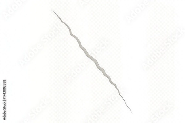 Fototapeta A single delicate white string of fairy lights with tiny bulbs isolated on white background