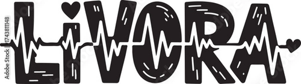 Obraz Vintage art icon set featuring a black and white sketch of a grunge brush and a symbol illustration of knives on a black poster background