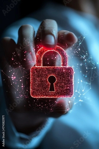 Fototapeta Security software detecting vulnerabilities and unencrypted data transfer