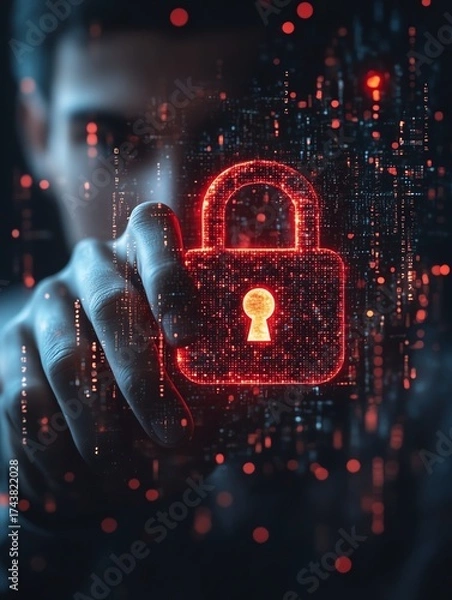 Fototapeta Unencrypted and insecure communications concept