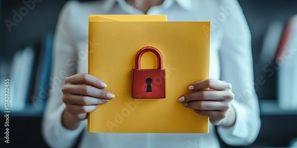 Fototapeta Data protection and secure file storage concept
