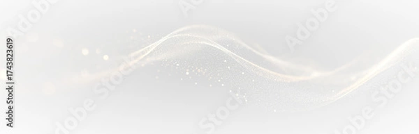 Fototapeta png glowing golden wave with luminous sparkle trail, abstract luxury light line moving fast in motion, elegant bright energy beam design with magical shine and smooth reflection glow

