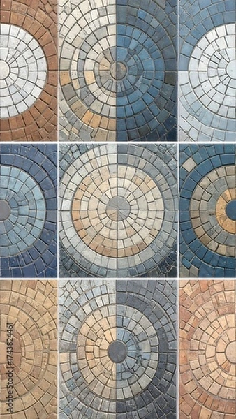 Fototapeta Mosaic circles in various colors