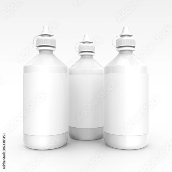 Fototapeta Contacts Solution bottles mockup