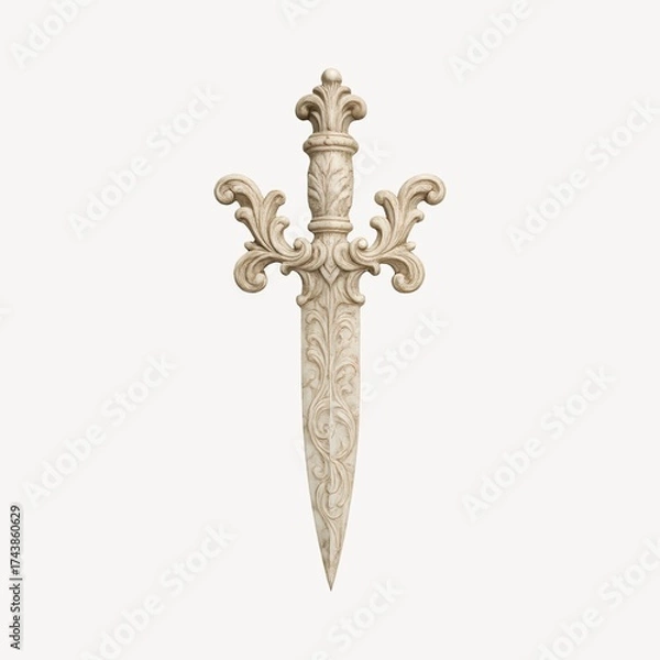 Obraz Ornate dagger with intricate carvings.