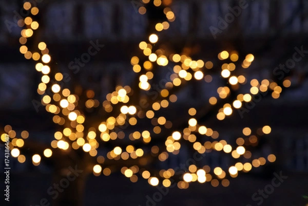 Obraz baum mit lichterkette