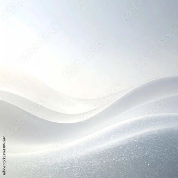 Obraz Fluid artistry abstract waves on a white background digital artwork minimalist environment aesthetic concept