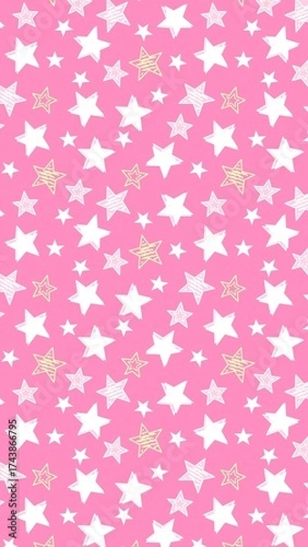 Fototapeta aesthetic star pink wallpaper background illustration