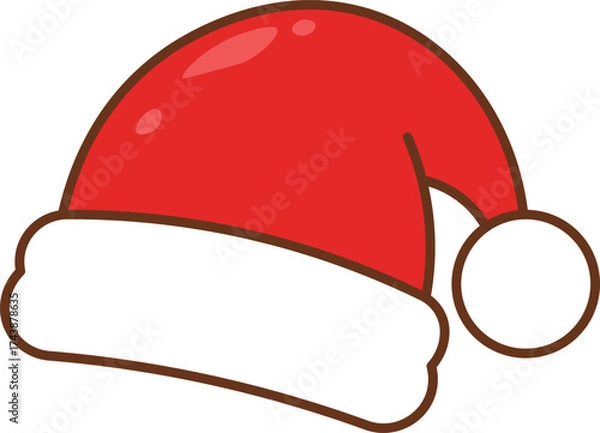 Fototapeta Santa Red Hat vector illustration