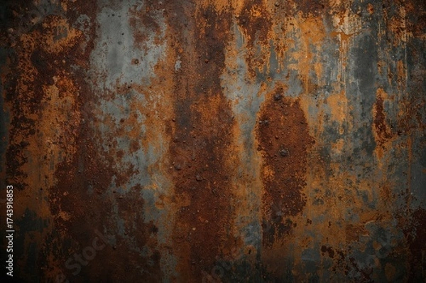 Obraz Aged corroded iron surface texture